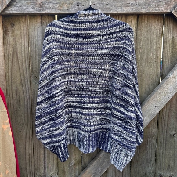 Chicos Cozy Crocheted Metallic Knit Colleen Cocoon Cardigan Sweater - Picture 10 of 10